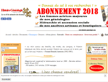Tablet Screenshot of histoire-genealogie.com